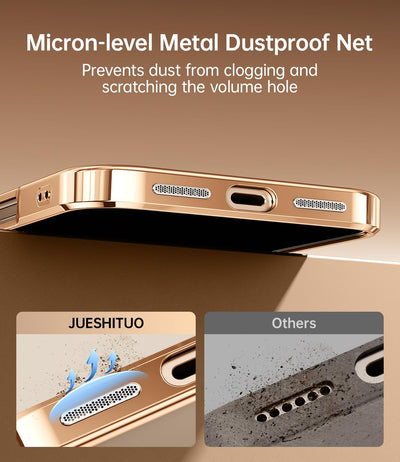 JUESHITUO 3 in 1 Hülle für iPhone 16 Pro,1 Handyhülle mit 2 Stück Schutzfolie, [Militärstandard] [TOP N56 Starke Magnete] Stoßfest Kratzfest Magsafe Case mit Kameraschutz, Titan Wüstensand