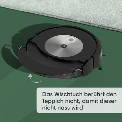 iRobot Roomba Combo j7+ (c7556) Saug- und Wischroboter mit autom. Absaugstation. Objekterkennung/-vermeidung, Kartierung, 4-Stufen-Reinigung, Raum-/ Bereichsreinigung, Sprachassistent, Farbe: Navy