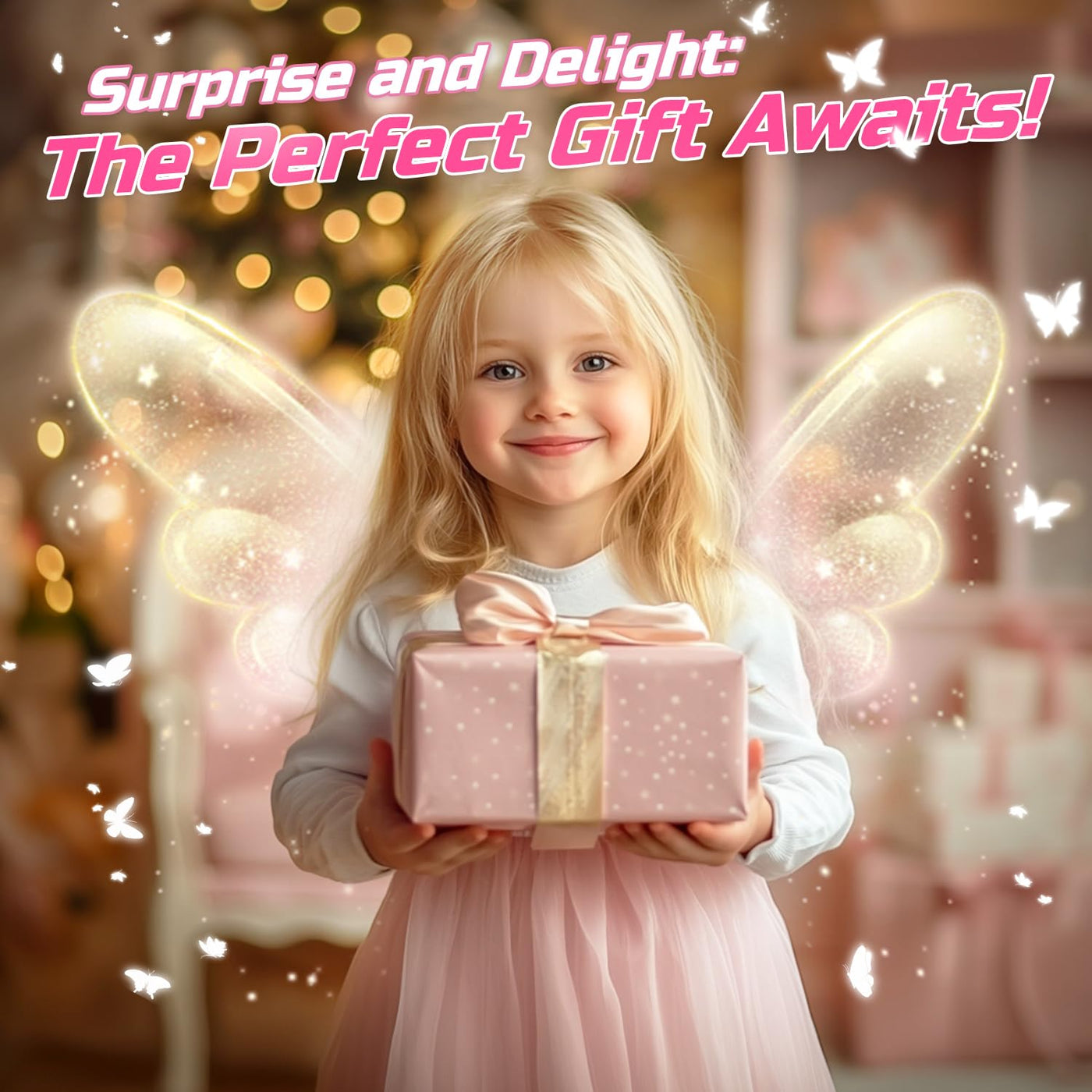 DEERC Rosa Ferngesteuertes Auto für Mädchen mit Buntem Licht, RC Stuntautos, 360° drehbares RC Stuntauto 4WD RC Spielzeugautos für Mädchen ab 6 Jahren