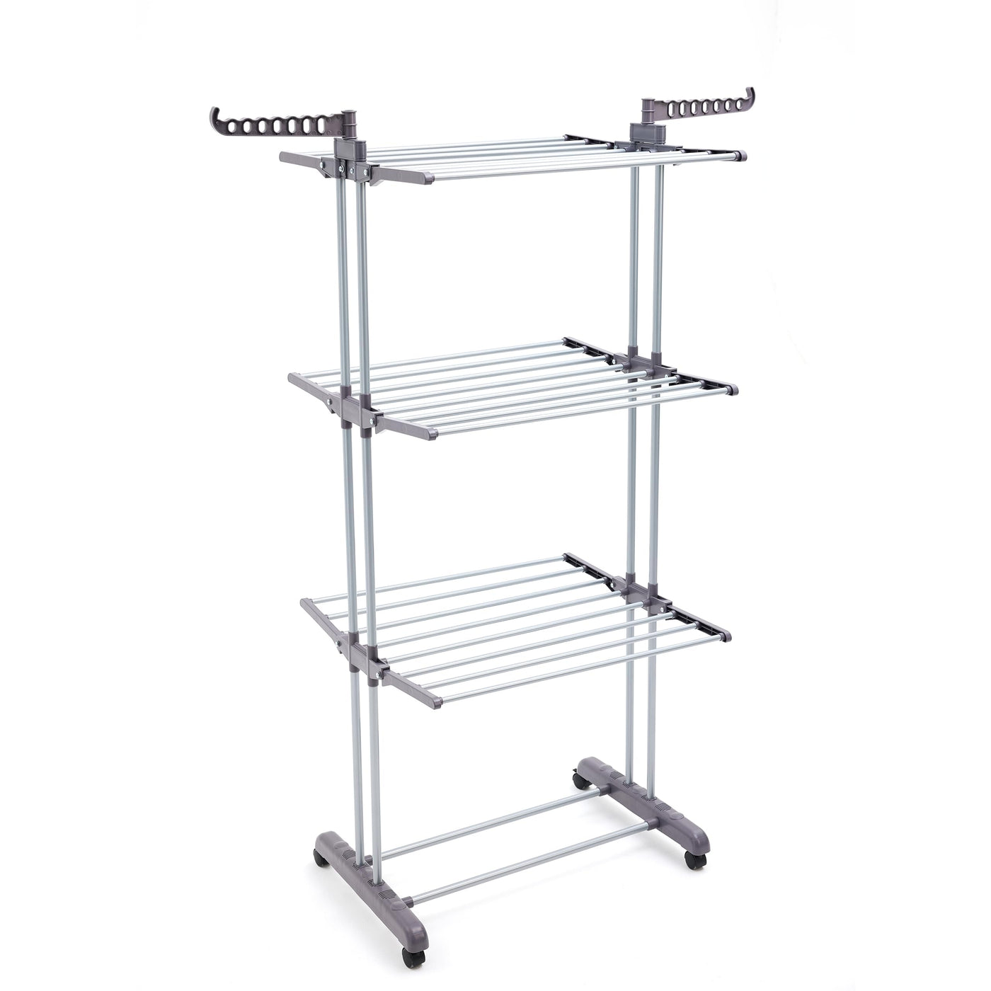 Amazon Basics Turm-Wäscheständer für innen mit faltbaren Flügeln, Garten, Grau, 126 x 64 x 173 cm (L x W x H)