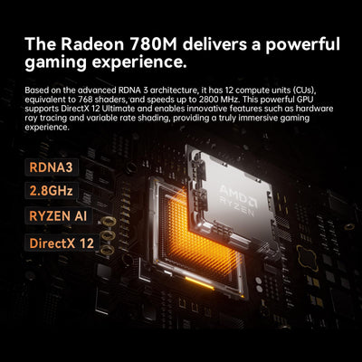 MINIS FORUM UM890 Pro Mini PC - AMD AI Ryzen 9 8945HS, 8 C/16 T, Radeon 780M GPU, 32GB DDR5 RAM, 1TB M.2 SSD, HDMI 2.1, DP 1.4, 2xUSB4, 4xUSB3.2, Oculink, 2xRJ45 2.5G, Wi-Fi 6E & BT 5.2