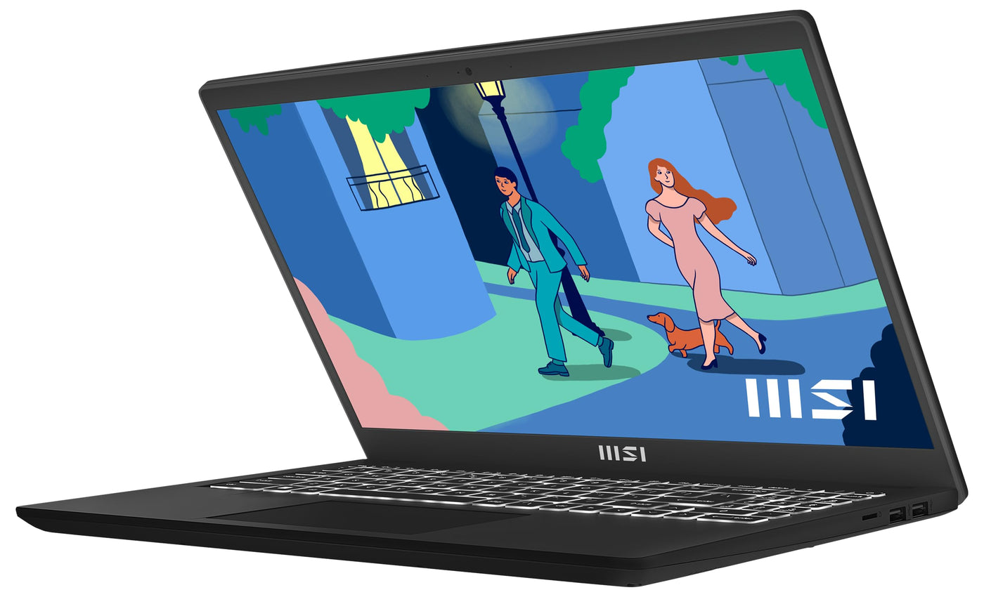 MSI Modern 15 Lifestyle & Business Laptop, 15,6 Zoll Full HD Display, AMD Ryzen 5 7530U Prozessor, 16 GB DDR4 RAM, 512GB SSD, AMD Radeon Graphics, Windows 11 Home, Schwarz, B7M-284