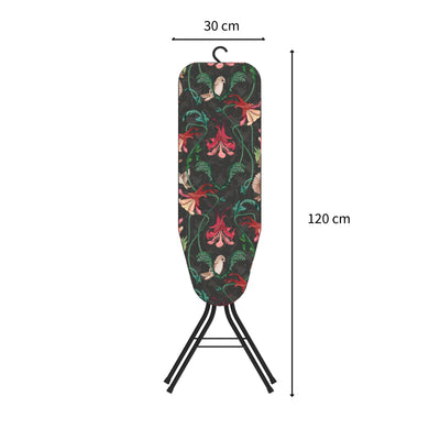 Rörets DampfBügelbrett Tempo Black - Patentiertes Bügelbrett für alle, die wenig Platz und Zeit haben! - L85xB30xH90 cm - Design und Qualität von Schwedens stärkster Bügelbrettmarke