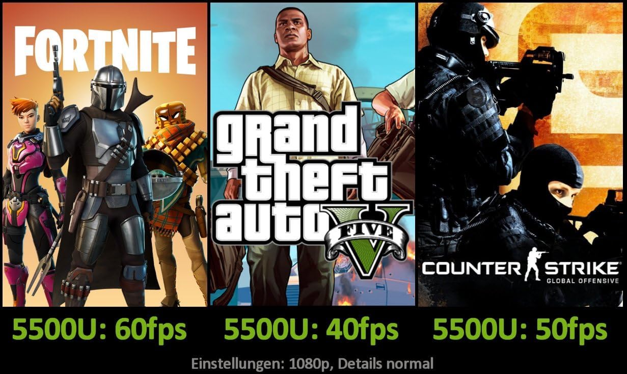 shinobee difinity Gaming Mini PC, AMD Ryzen™ 5 5500U 12-Thread CPU, 4.0 GHz, 16 GB DDR4, 512 GB SSD NVME, Radeon™, HDMI, DP, BT, USB 3.0, WLAN, Windows 11 Prof. 64, MS Office, 3 Jahre Garantie! #7475