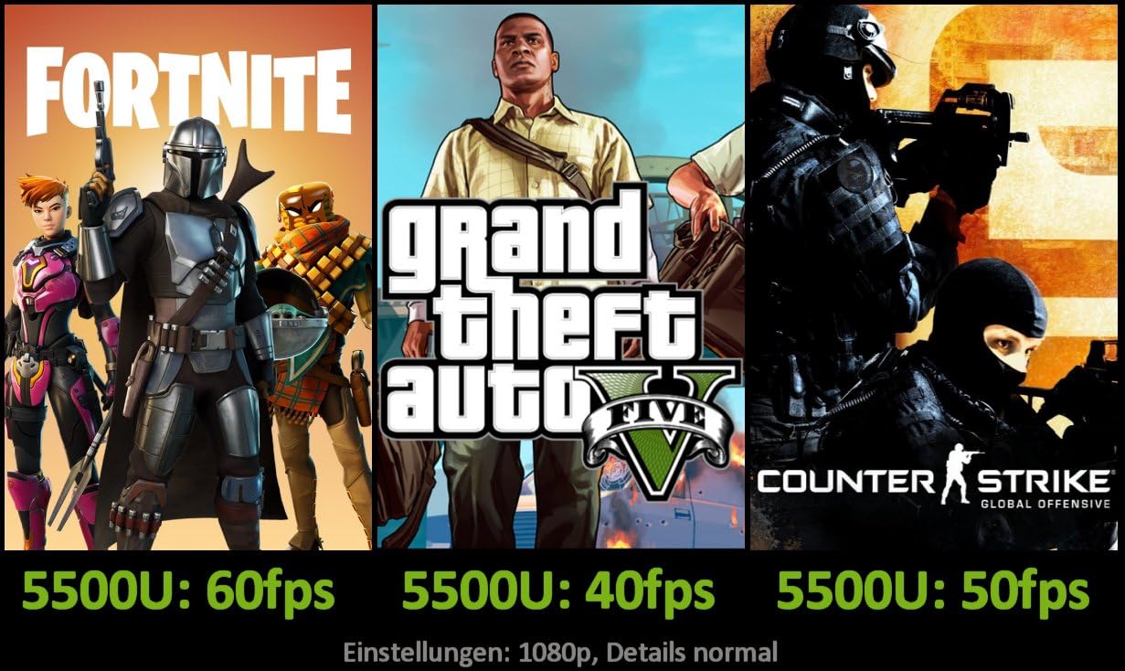 shinobee difinity (FullHD 17,3 Zoll) Gaming Notebook (AMD Ryzen™ 5 5500U 12-Thread CPU, 4.0 GHz, 16 GB DDR4, 512 GB SSD, Radeon™, HDMI, BT, USB 3.0, WLAN, Windows 11 Prof. 64, MS Office) #7565