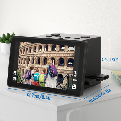 Digitaler Film- und Diascanner mit großem 5-Zoll-LCD-Display, Negativscanner und Dia Scanner zum Digitalisieren, konvertiert 135, 126 KPK, 110 Negative und Super 8-Film in 22 MP JPEG.