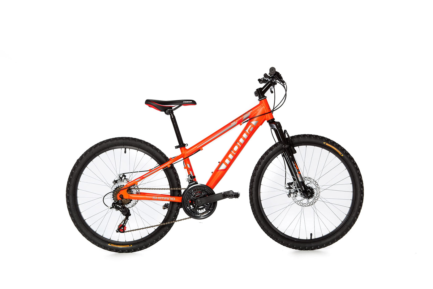 Moma Bikes MTB Kinder Fahrrad, GTT24”, , Aluminium, SHIMANO 21 Gänge, Scheiben Bremsen, Vorne Federung