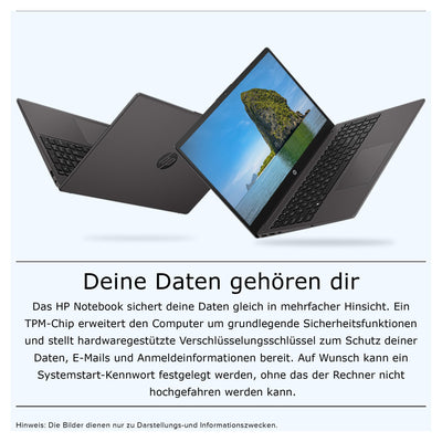 HP 250 G10 Laptop, Intel Core i5-1334U, 16 GB DDR4 RAM, 512 GB PCIe SSD, 15.6" FHD, Intel Iris Xe Graphics, QWERTZ Tastatur, FreeDOS, Anthrazit