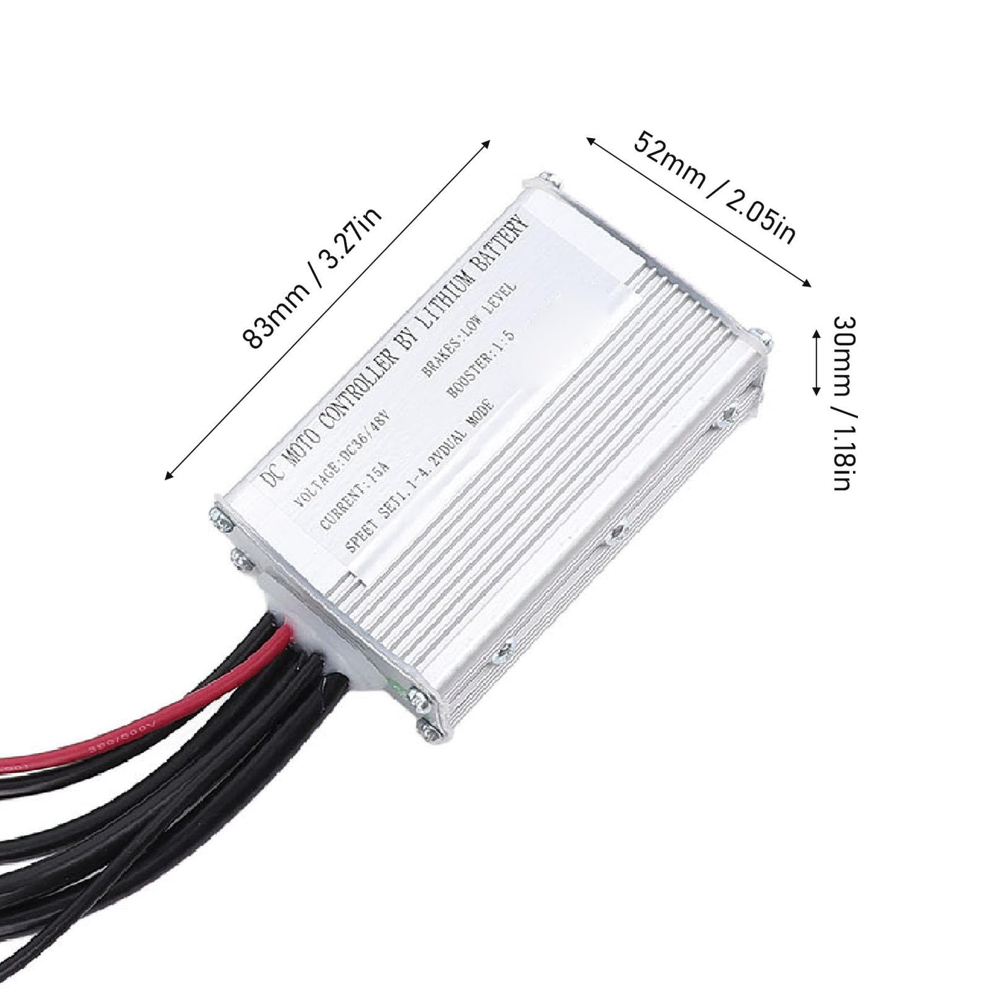 MechKit E-Bike Motor Controller Kit, 36V 48V 250W 350W 15A Motor Controller S100 Farb LCD Anzeigefeld Daumengas Power Assist Sensor und 2 in 1 Anschlusskabel für Elektrofahrrad Elektroroller
