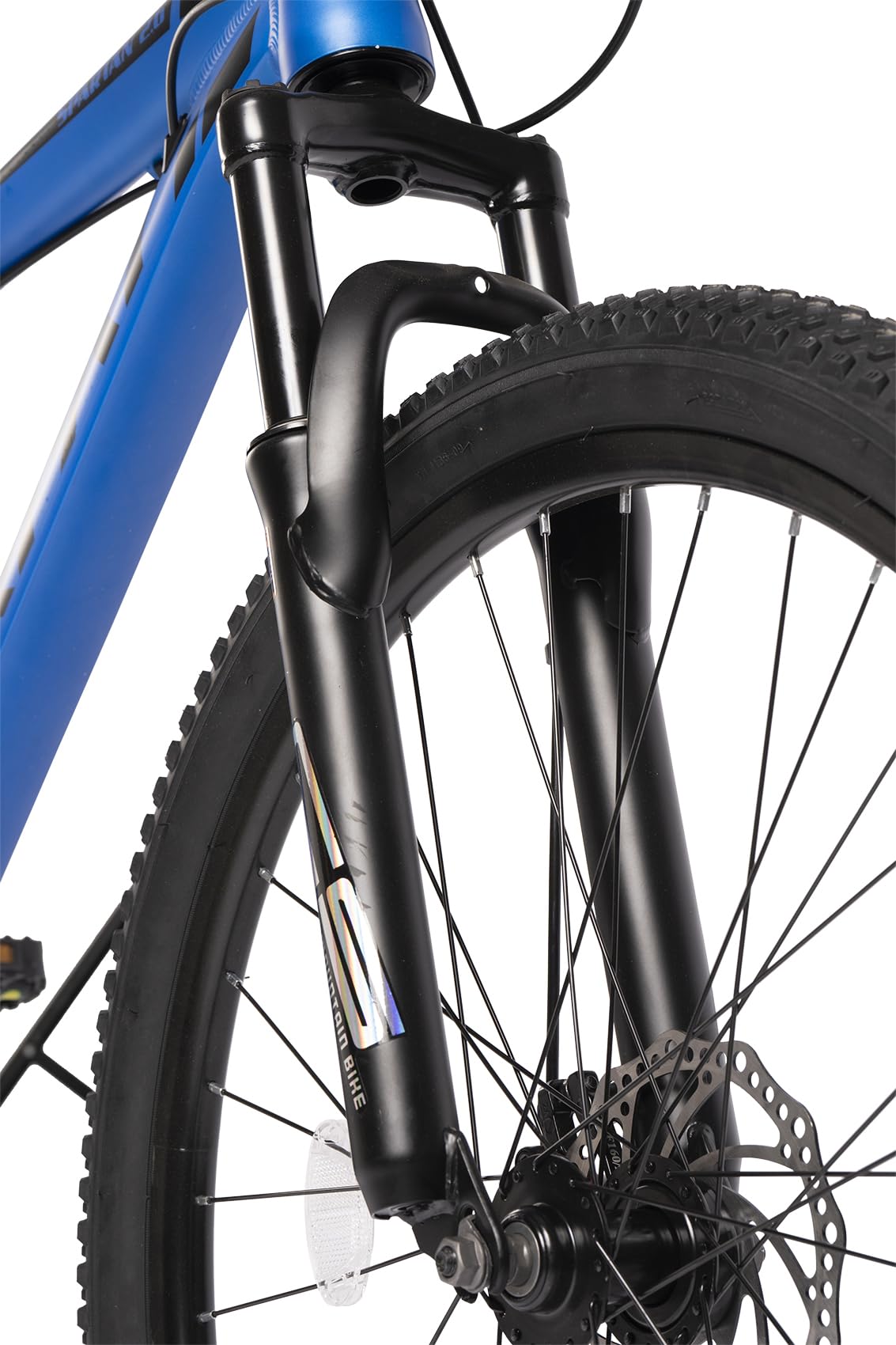Hardtail 26 Zoll Aluminium Fahrrad, 21-Gang Shimano Schaltung, Federgabel 80 mm, integrierte Kabelführung, vormontiert, Mountainbike für Damen & Herren, Outdoor & Trail geeignet (Blau)
