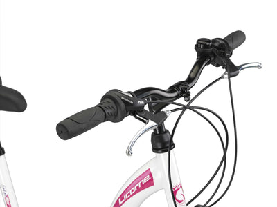 Licorne Bike Stella Premium City Bike in 24,26 und 28 Zoll - Fahrrad für Mädchen, Jungen, Herren und Damen - 21 Gang-Schaltung - Hollandfahrrad Citybike (Weiss, 24.00)