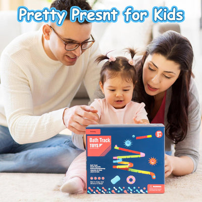 Badespielzeug Badewannenspielzeug Kinder Badewannen Spielzeug ab 3 4 5 Jahre, Murmelbahn Kugelbahn Badewanne Wasserspielzeug Kinder mit Saugnäpfe, Badespaß Geschenk Mädchen Junge (38 Stück)