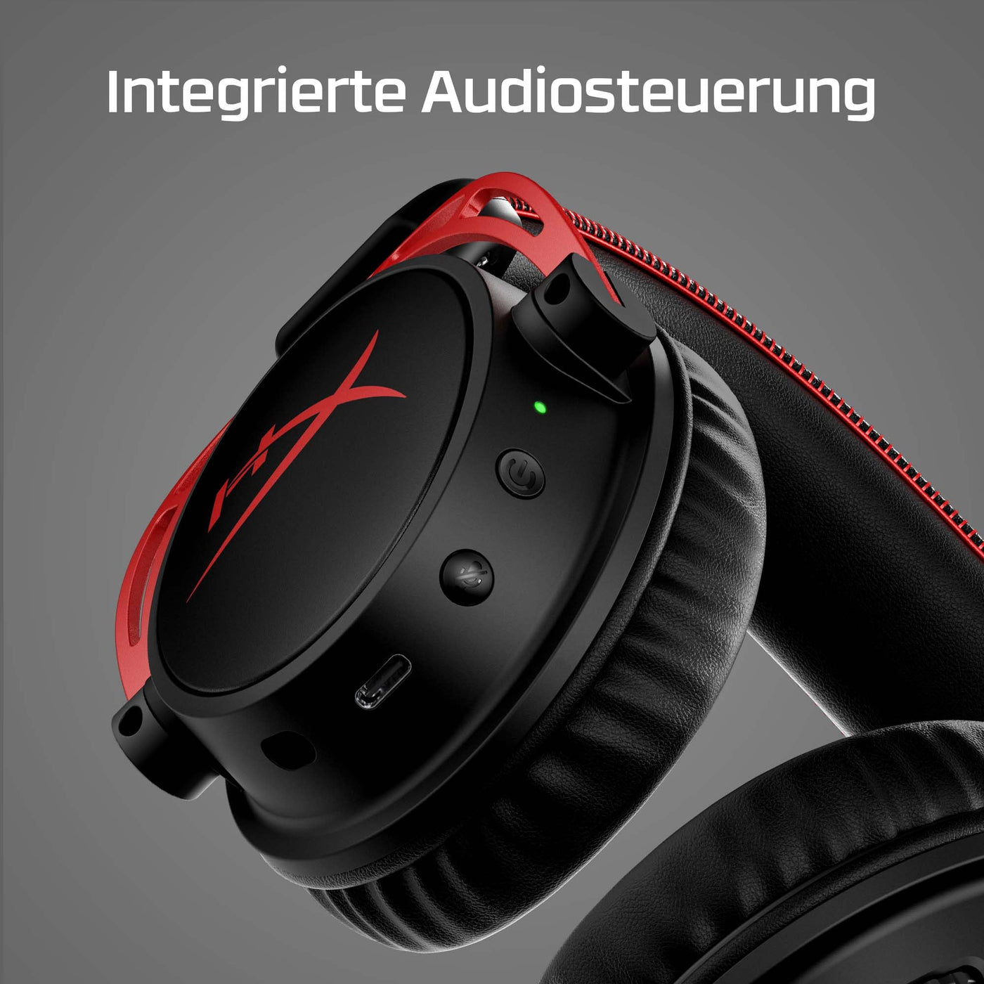 HyperX Cloud Alpha Wireless Gaming-Headset , 300h Akkulaufzeit, DTS Headphone mit 3D Audio, Dual Chamber Treiber, 2,4 GHz kabellos, Abnehmbares Mikrofon mit Geräuschunterdrückung, Schwarz-Rot