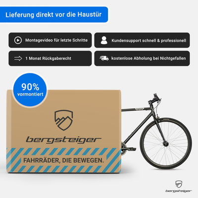 Bergsteiger Kyoto 28 Zoll Singlespeed Fixie Fahrrad, Aluminium Rahmen, Flip-Flop-Nabe, Retro-Design, Fixed Gear, Urban Bike für Herren & Damen