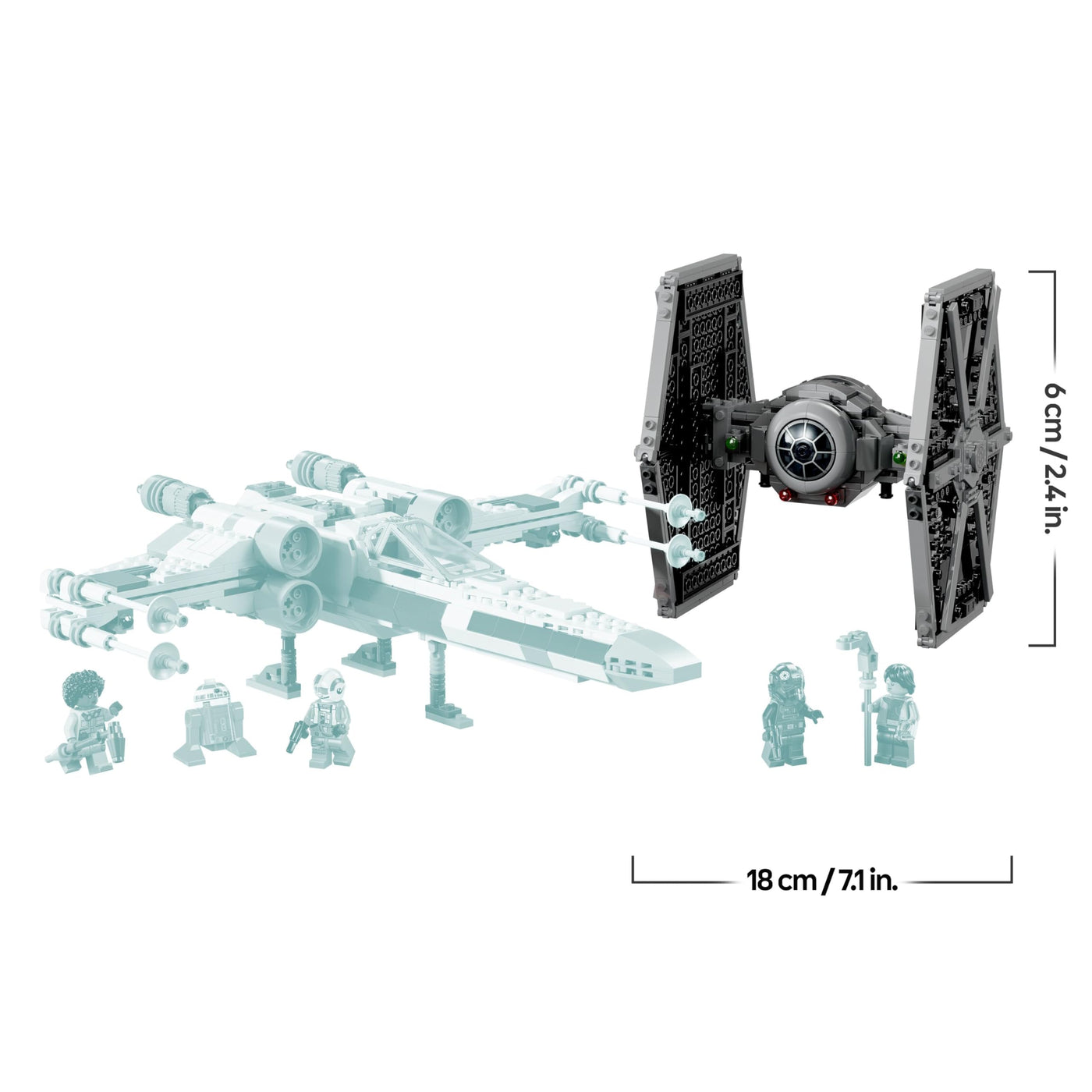 LEGO Star Wars 75393 Mashup aus TIE Fighter & X-Wing– Spielzeug mit 2 Raumschiffen, 4 Minifiguren und Droidenfigur, kreatives Geschenk für Jungs ab 9 Jahren und Fans