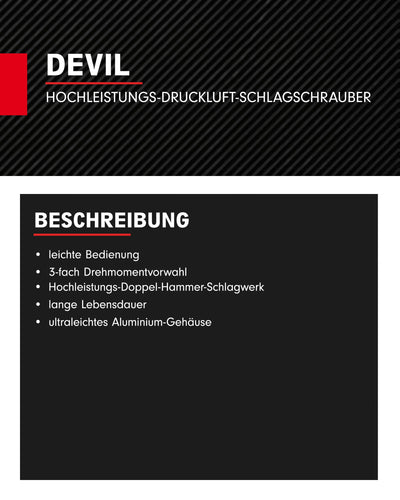 KS Tools THE DEVIL Schlagschrauber Druckluft 515.1200 I Druckluft Schlagschrauber mit praktischem Umschalthebel L/R I Hochleistungs-Doppel-Hammer-Schlagwerk
