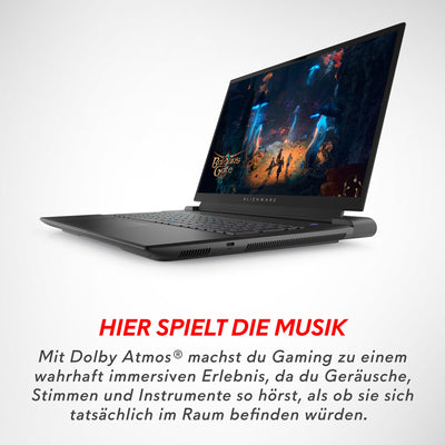 Alienware m18 R2 Gaming Laptop - 18" QHD+ 165Hz, Intel Core i9-14900HX, 32GB RAM, 1TB SSD, NVIDIA GeForce RTX 4070, Windows 11 Home, German Backlit Keyboard - Dark Metallic Moon
