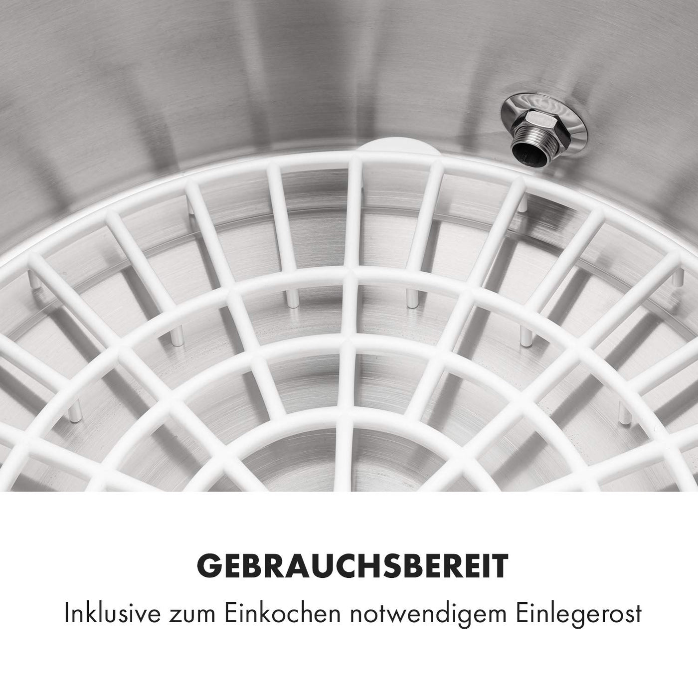 Klarstein Lady Marmalade Einkochautomat Einkochtopf Einkocher Heißgetränkespender, 27 Liter, 1800 Watt, 30-100 °C, Timer, Warmhalte-Funktion, Überhitzungsschutz, Edelstahl gebürstet