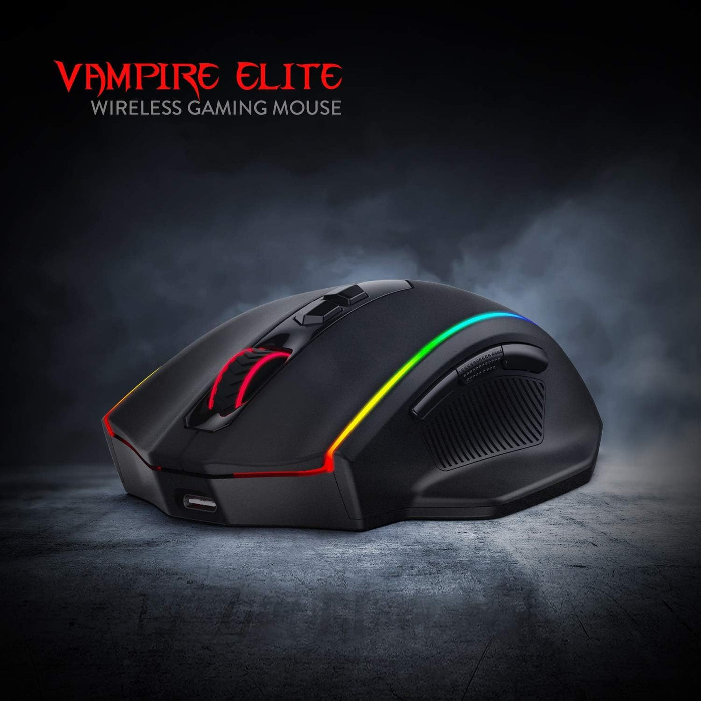 Redragon M686 Vampire Elite Kabellose Gaming Maus, 16000 DPI Kabelgebunde/Kabellose Maus mit Professionellem Sensor, 45-Stunden-Dauerleistung, Anpassbarem Makro und RGB-Hintergrundbeleuchtung
