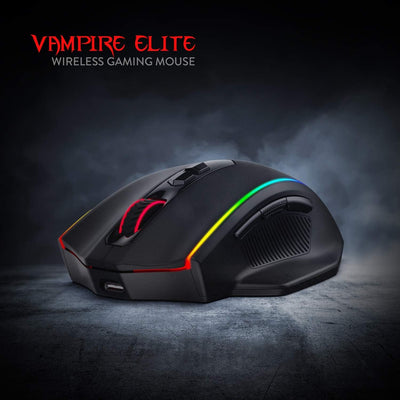 Redragon M686 Vampire Elite Kabellose Gaming Maus, 16000 DPI Kabelgebunde/Kabellose Maus mit Professionellem Sensor, 45-Stunden-Dauerleistung, Anpassbarem Makro und RGB-Hintergrundbeleuchtung