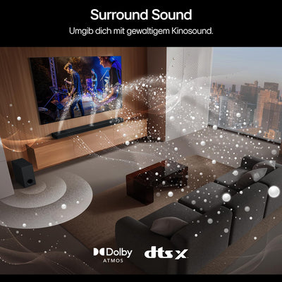 LG DS90TY 5.1.3 Dolby Atmos Soundbar (570W) mit kabellosem Subwoofer (Wow Cast, HDMI, Bluetooth) [2024], Schwarz