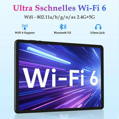 ZIOVO Tablet 10 Zoll Android mit 20GB RAM+128GB ROM(TF 1TB), 5G WiFi 6, Octa-Core, Widevine L1, Face ID, 1280 * 800, 6000mAh, Bluetooth 5.0, GMS Certified Tablet mit Eva Case - Rosa