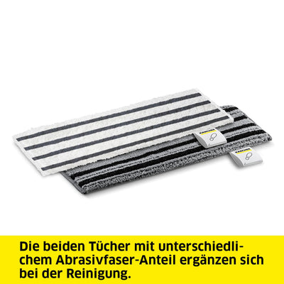 Kärcher Original Mikrofaser-Bodentücher EasyFix kompatibel mit Dampfreiniger Kärcher SC - Für Böden, geeignet für jede Art von Oberfläche, maschinenwaschbar, Polyester, bunt