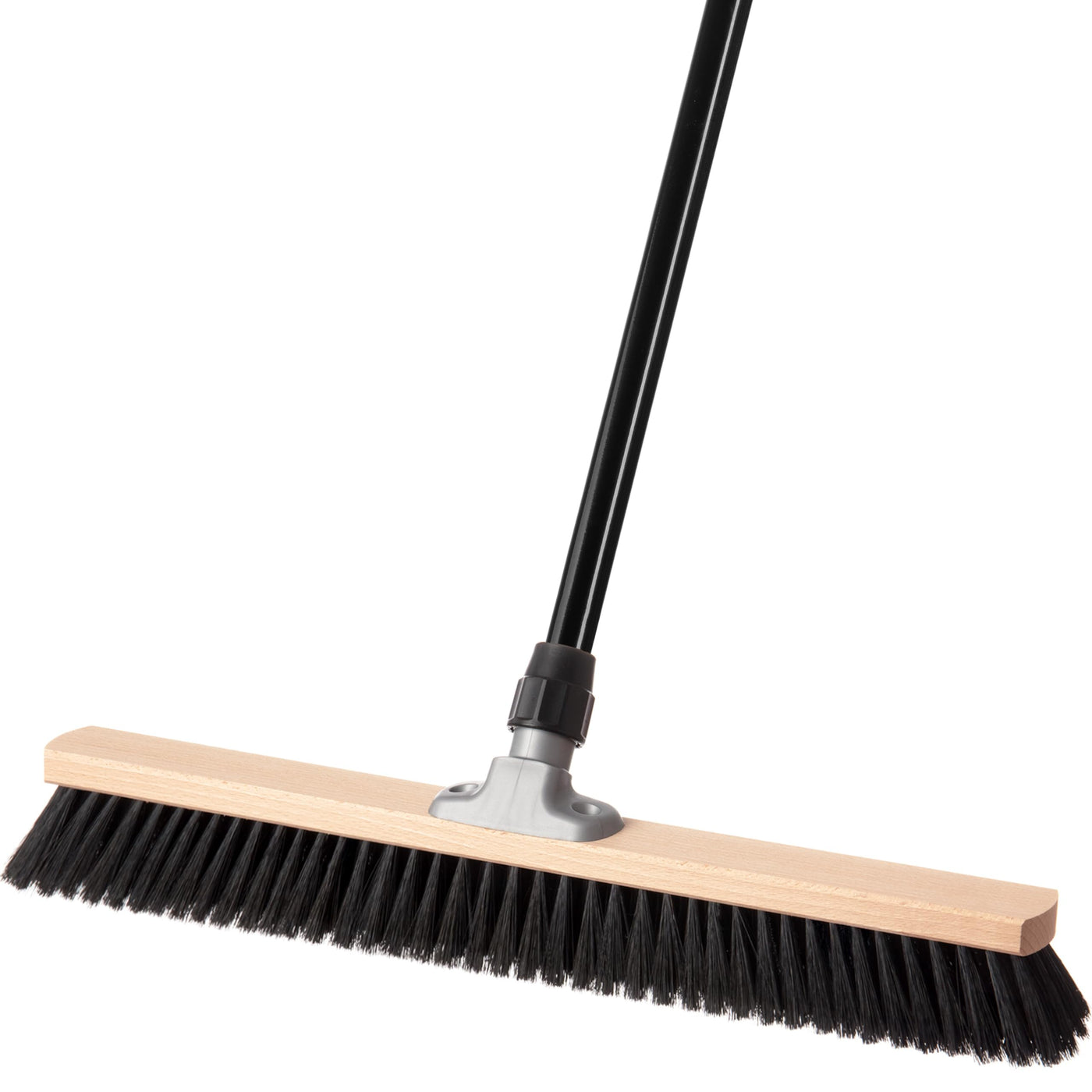 Saalbesen mit Stiel, Besen 60 cm breit und groß mit Teleskopstiel, ideal für Werkstatt, Werkstattbesen, Hallenbesen