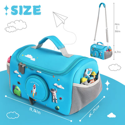 OUKNAK Tragetasche für Toniebox Starter Set, Aufbewahrungstasche für Audio Player Tragebox für Toniebox 2 Zubehör Reisetasche (Blau)