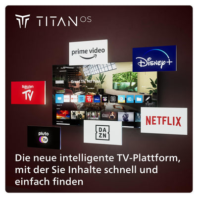 Philips 40PFS6009 FHD LED Smart TV - 40-Zoll Display mit Pixel-präziser, HD Titan OS Plattform und Dolby Digital - Funktioniert mit Alexa und Google Sprachassistent – Matt Schwarzer