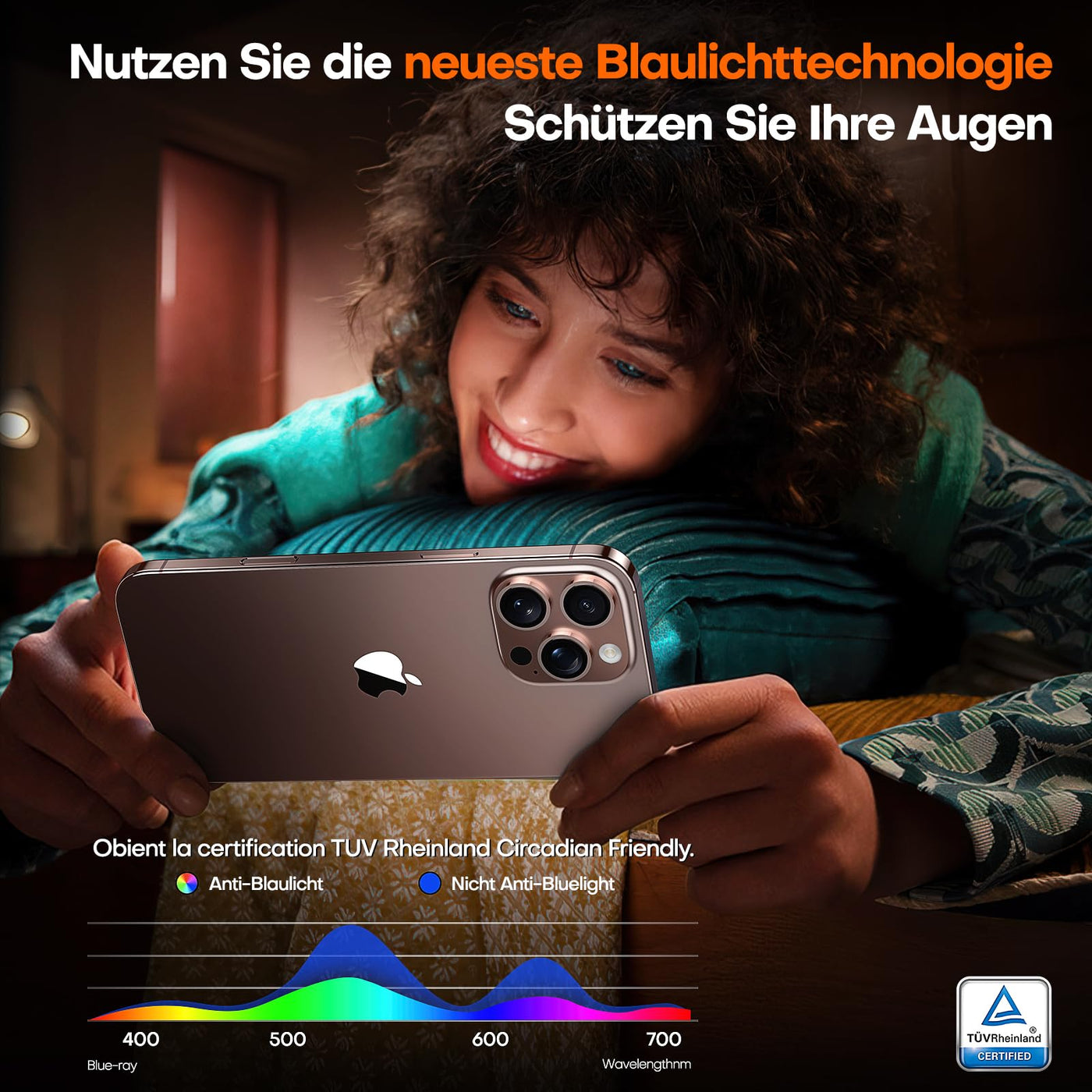 TOCOL für iPhone 16 Pro für Panzerglas, Full Screen Stoßfest Schutzglas Auto-Installation 9H Härte folie Kratzfest Anti-Fingerabdruck Anti-Öl Anti-Bläschen Schutzfolie für iPhone 16 Pro, 2 Stück