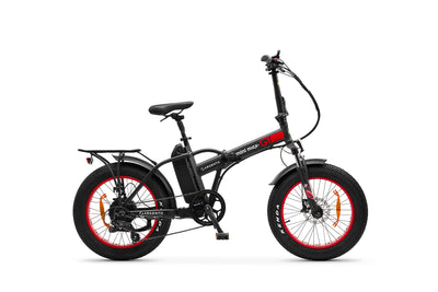Argento Mini Max GT 250W Motor 615WH Klappbar E-Fahrrad, 20-Zoll Rad Größe, Rot/Schwarz
