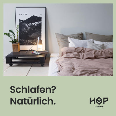 HOP DESIGN Bettwäsche 135x200 Hellgrau - Baumwoll Bettwäsche 135x200 mit 1 Kissen Bezug 80x80 - Allergiker Bettwäsche-Sets - Duvet Cover