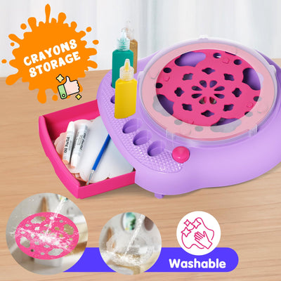Paint Spin Art Machine Kit für Kinder, Kunst & Handwerk, Mal Spin Art Spielzeug-Kits für Jungen und Mädchen im Alter von 6, 7, 8 und 9 Jahren (Lila)