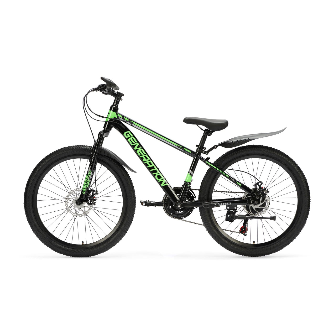 Generation Baturo Mountainbike 24-Zoll - Grün - Schutzbleche