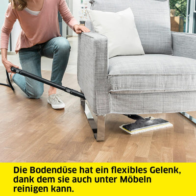 Kärcher Original Set Bodendüse und Mikrofasertuch Easyfix kompatibel mit Dampfreiniger Kärcher SC - Für Böden, geeignet für jede Art von Oberfläche, maschinenwaschbar, Weiß