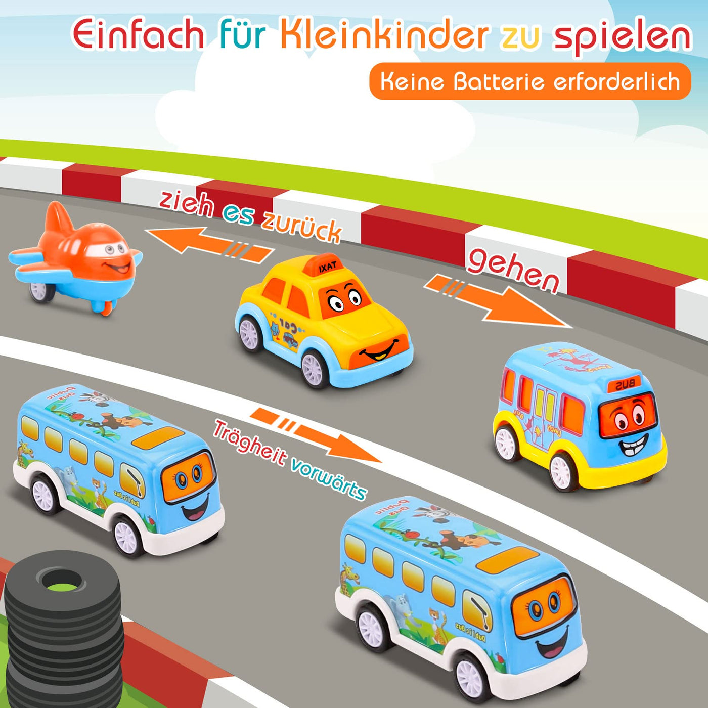 Kinderspielzeug Auto für Jungen: Kinderspielzeug für 1 2 3 4 5 6-jährige Jungen | Jungenspielzeug 5 in 1 Träger Spielzeug Trucks Kleinkind Spielzeug Alter 2-4 Weihnachten Geburtstag Kinder Geschenk