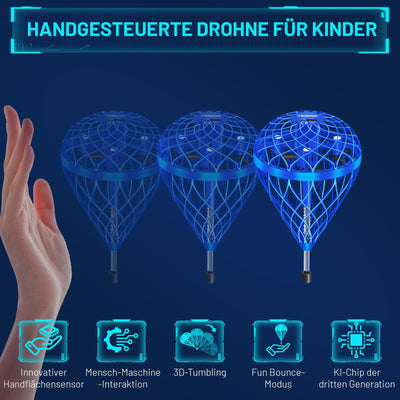Fliegender Ball Spielzeug, 360° handgesteuerte Mini-Drohne für Kinder Spielzeug ab 6-12 Jahren, Droleapfly Magic Hover Ball mit Hüpfmodus, Flugzeug Drone Geschenke für Jungen