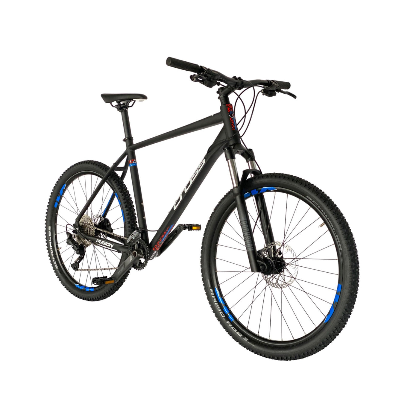 Airtracks 27,5 Zoll Mountainbike Herren MTB Fahrrad Hardtail Fusion X Shimano 2x10 Deore RD-M46100 SGS - ROCKSHOX Judy - Rahmenhöhen 46, 50 und 54 - Modelljahr 2024 (54cm (Körpergröße 185-195cm))