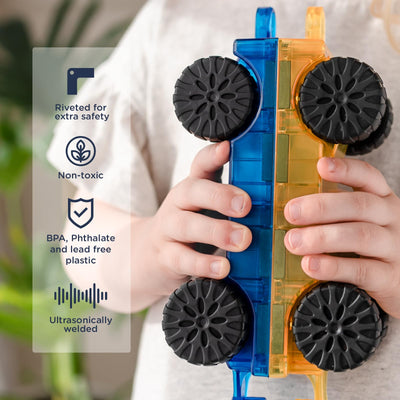 CONNETIX Magnetische Fliesen Regenbogen Auto Pack, 2 Stück