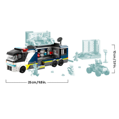 LEGO City Polizeitruck mit Labor, Polizei-Set mit Quad und LKW-Spielzeug für Kinder, Geschenk für Jungs und Mädchen ab 7 Jahre, plus 5 Minifiguren – 2 Polizisten, 1 Wissenschaftler und 2 Ganoven 60418