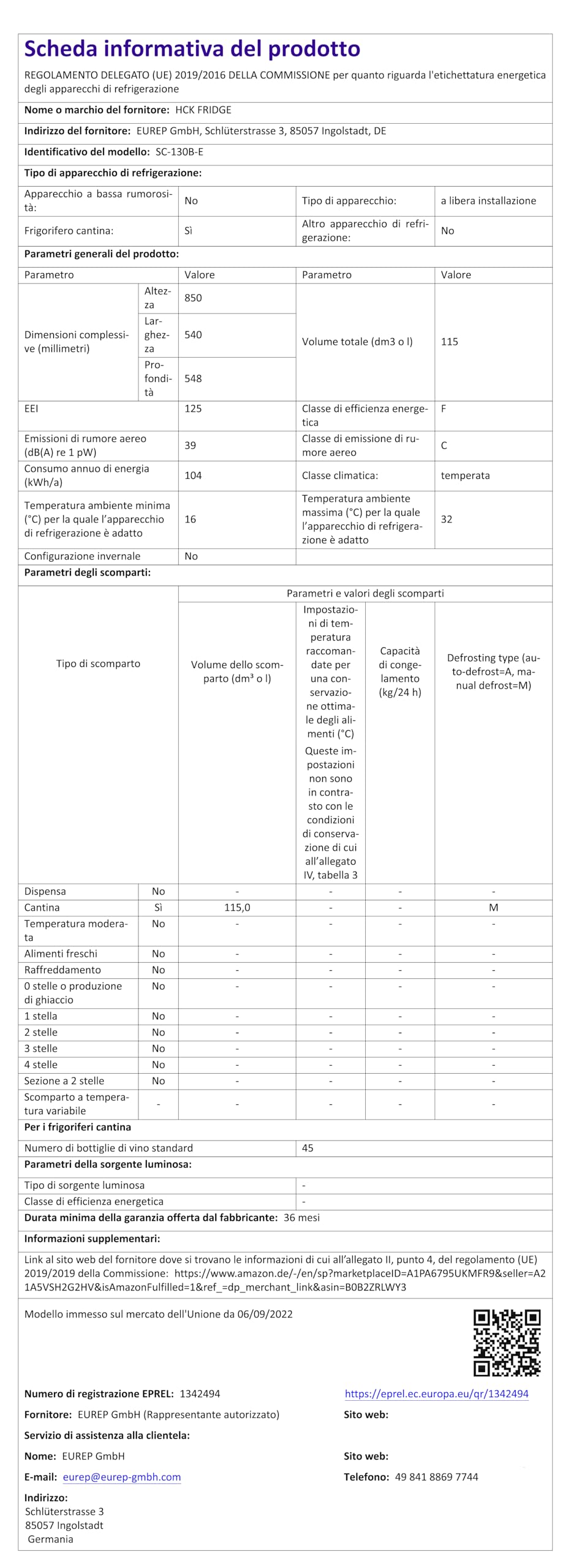 HCK 115 Liter Weinkühlschrank für 48 Flaschen, 4-22°C Weinkühlschränke Flaschenkühlschrank, Getränkekühlschrank mit Glastür, Geräuscharmer Weinschrank, Frostfreie Glastür, Vollglas-Touchpanel, Schwarz