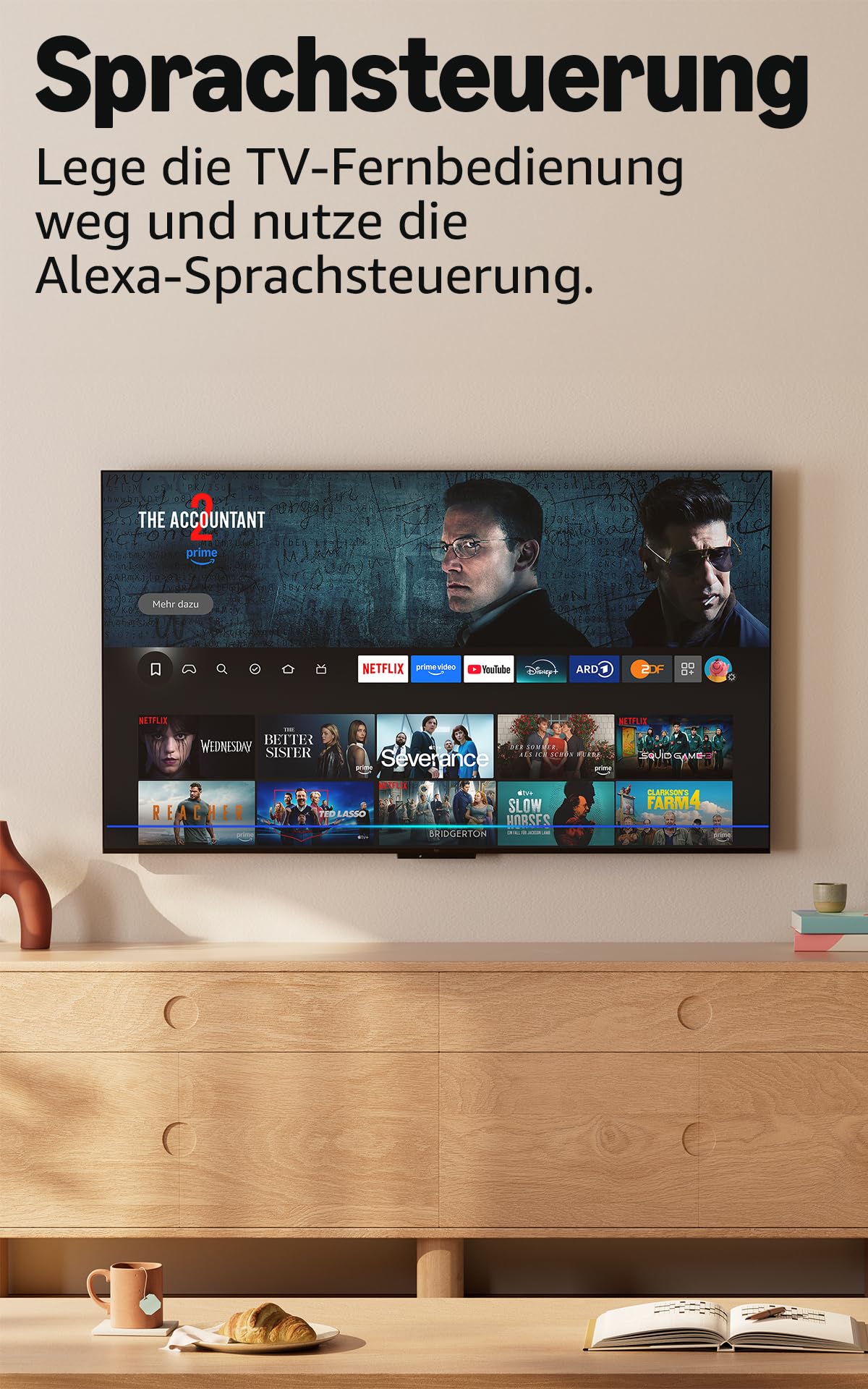 Amazon Fire TV Omni QLED-Serie (neueste Generation), 65-Zoll Smart TV in 4K Ultra HD, HDR10+, Dolby Vision, Dolby Audio, Quad-Core-Prozessor, Sprachsteuerung mit Alexa