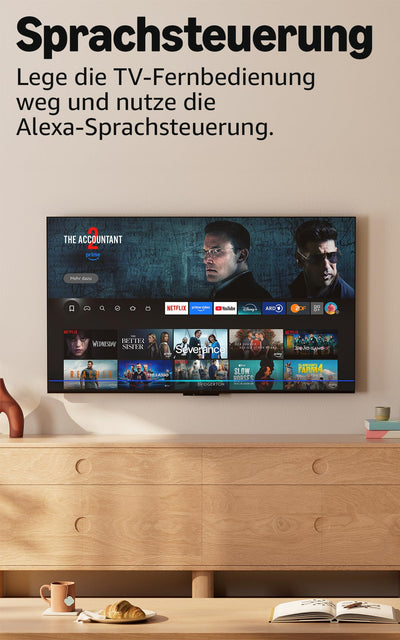 Amazon Fire TV Omni QLED-Serie (neueste Generation), 65-Zoll Smart TV in 4K Ultra HD, HDR10+, Dolby Vision, Dolby Audio, Quad-Core-Prozessor, Sprachsteuerung mit Alexa