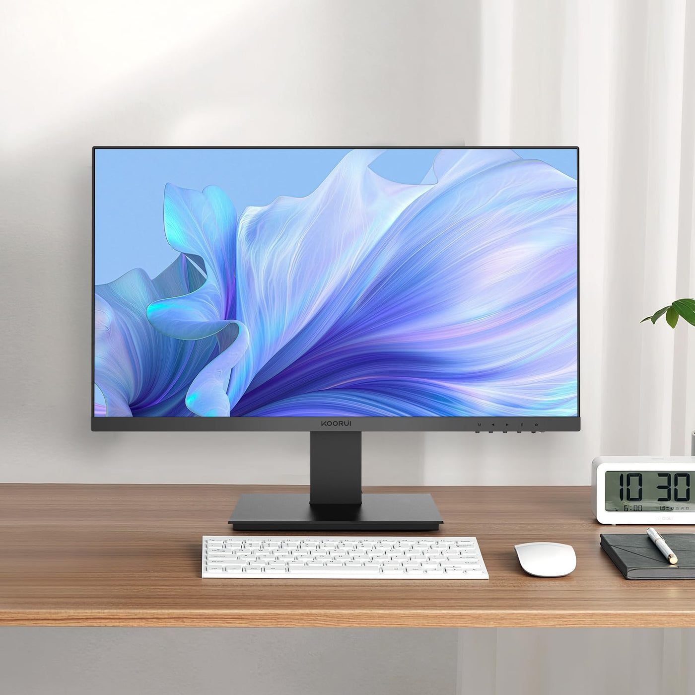 KOORUI PC Monitor 27 Zoll, Gaming Bildschirm 100Hz Full HD(1920 x 1080) mit integrierten Lautsprechern, HDMI, IPS Display, Neigungsverstellbar, Augenpflege, VESA-Wandmontage
