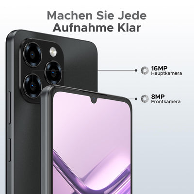 DOOGEE Note 58 Pro Android 15 Smartphone Ohne Vertrag 32GB+256GB Octa Core 6.75" HD+ 90Hz Handy Ohne Vertrag 6250mAh Handy Günstig 16MP+8MP Simlockfreie Handys Dual SIM 4G/ GPS/NFC/Fingerabdruck