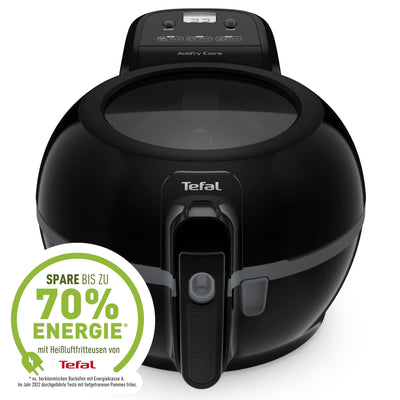 Tefal FZ7228 ActiFry Extra Heißluftfritteuse | AirFryer mit Rührarm, kein Schütteln | 1550 W | 1,2 kg für 6 Personen | High Speed Airflow | Timer | ‎energiesparend | gesunde Friteuse ohne Öl | Schwarz