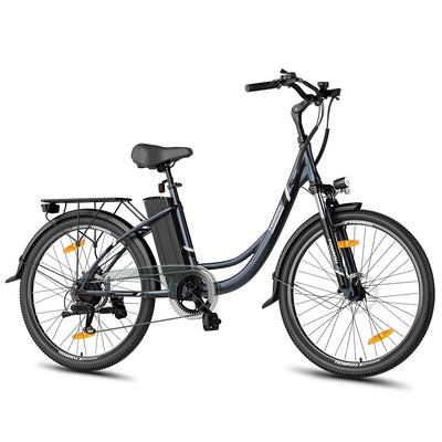 Touroll B1 26 Zoll City E-Bike mit 250W Motor und 36V 15.6Ah Akku Pedelec Cityräder Elektrofahrrad, Max Geschwindigkeit 25km/h Max Reichweite 90km, Erwachsene Herren Damen Ebike