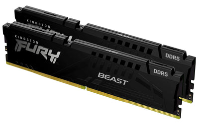 Kingston FURY Beast 32GB 6000MT/s DDR5 CL30 DIMM (Kit mit 2) Schwarz Desktop Gaming Speicher - KF560C30BBEK2-32