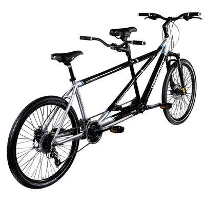 Galano Tandem Fahrrad 26 Zoll Mountainbike Nashville 24Gang MTB Hardtail Fahrrad (schwarz/grau, 53/46 cm)